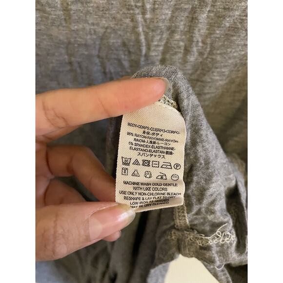 Free People Top Women’s Small Gray Linen Blend Sleeveless Relax Fit Swing Tank - Picture 6 of 7